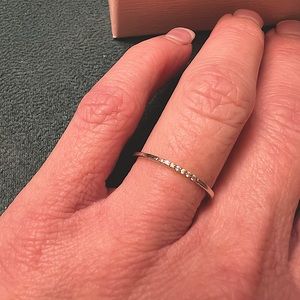 Sterling Diamonique stack ring